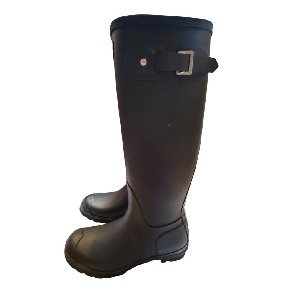Hunter‎ Womens Original Tall Rain Boots Black Matte Rubber WFT1000RMA Size 8 - Picture 4 of 13
